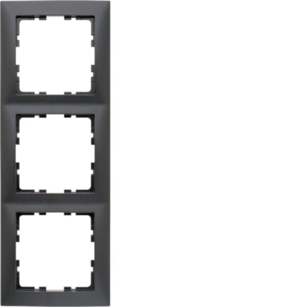 HAGER BOCCHIOTTI - Cornice tripla Berker S.1 antracite opaco