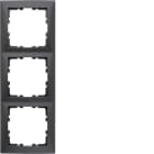 HAGER BOCCHIOTTI - Cornice tripla Berker S.1 antracite opaco