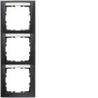 HAGER BOCCHIOTTI - Cornice tripla per montaggio verticale Berker S.1 antracite opaco