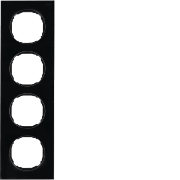HAGER BOCCHIOTTI - Cornice quadrupla R.8 vetro nero