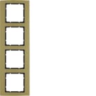 HAGER BOCCHIOTTI - Cornice quadrupla Berker B.3 alu oro/antracite opaco, alluminio anodizzato