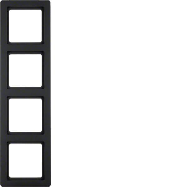 HAGER BOCCHIOTTI - Cornice quadrupla Berker Q.1antracite velluto, verniciato