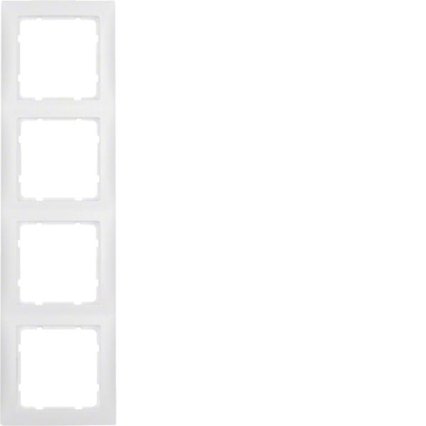 HAGER BOCCHIOTTI - Cornice quadrupla Berker S.1 bianco polare opaco