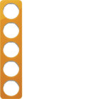 HAGER BOCCHIOTTI - Cornice quintupla Berker R.1 arancione trasparente/bianco polare lucido, acrilic