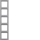 HAGER BOCCHIOTTI - Cornice quintupla Berker Q.3 alu velluto, verniciato