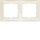 HAGER BOCCHIOTTI - Cornice doppia per montaggio orizzontale Berker S.1 bianco lucido