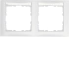 HAGER BOCCHIOTTI - Cornice doppia per montaggio orizzontale Berker S.1 bianco polare opaco