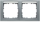 HAGER BOCCHIOTTI - Cornice doppia per montaggio orizzontale Berker S.1 alu opaco