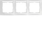 HAGER BOCCHIOTTI - Cornice tripla per montaggio orizzontale Berker S.1 bianco polare lucido