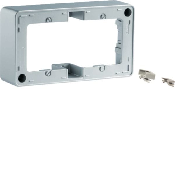 HAGER BOCCHIOTTI - Cornice doppia per montaggio a parete alu velluto, verniciato