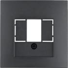 HAGER BOCCHIOTTI - Pezzo centrale con finestra TAE Berker B.3/B.7 antracite opaco