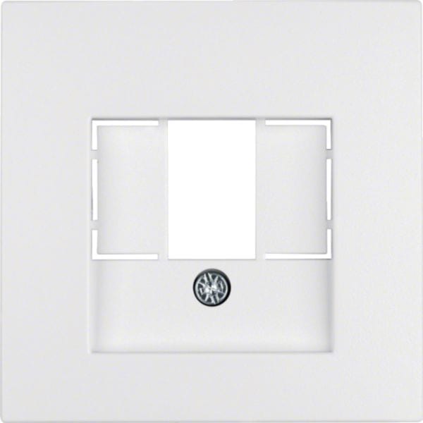 HAGER BOCCHIOTTI - Pezzo centrale con finestra TAE Berker S.1/B.3/B.7 bianco polare opaco