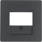 HAGER BOCCHIOTTI - Pezzo centrale con finestra TAE Berker Q.1/Q.3 antracite velluto, verniciato