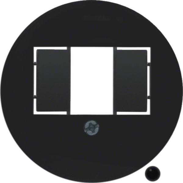 HAGER BOCCHIOTTI - Pezzo centrale con finestra TAE Serie 1930/Glas/R.classic nero lucido
