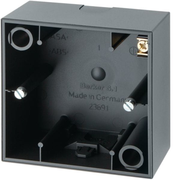 HAGER BOCCHIOTTI - Scatola a parete singola Berker S.1 / Q.3 antracite opaco