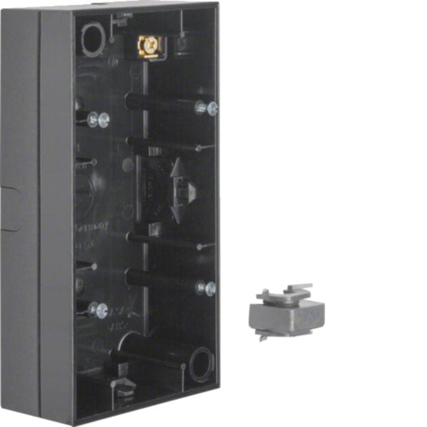 HAGER BOCCHIOTTI - Scatola a parete doppia Berker R.3 nero lucido