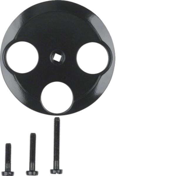 HAGER BOCCHIOTTI - Pezzo centrale per presa TV tripla Serie 1930/Glas/R.classic nero lucido