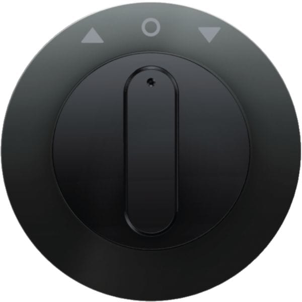 HAGER BOCCHIOTTI - Pezzo c.le con manopola x commutatore a manopola per veneziane, R.1/R.3 nero