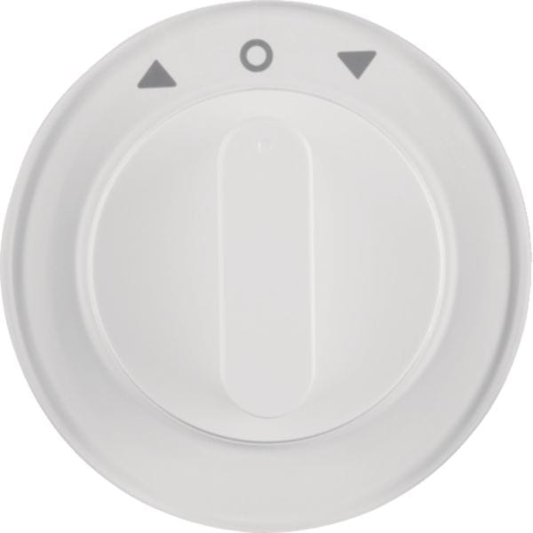 HAGER BOCCHIOTTI - Pezzo centrale con manopola x Commut. a manopola x venez., R.1/R.3 bianco polare