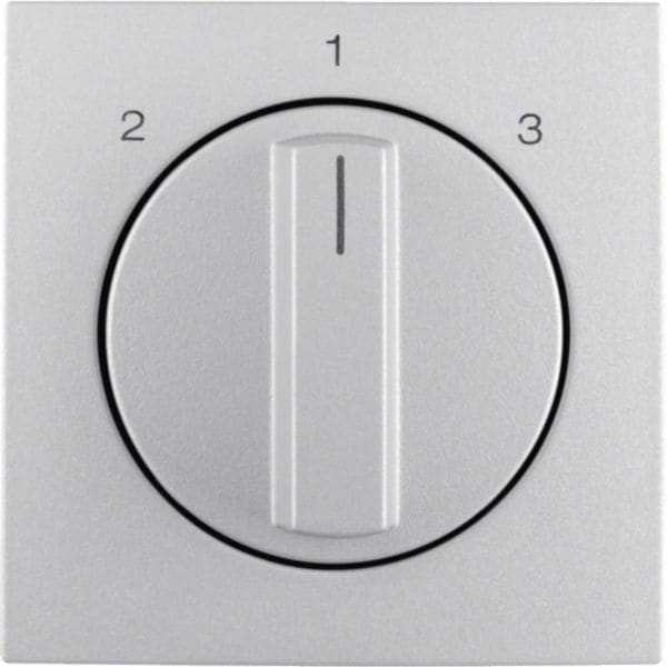 HAGER BOCCHIOTTI - Pezzo c.le con manopola x commutatore a 3 vie, senza posizione 0, B.7 alluminio