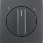 HAGER BOCCHIOTTI - Pezzo c.le con manopola x Commut. a 3 vie, senza pos. 0, S.1/B.3/B.7 antrac.