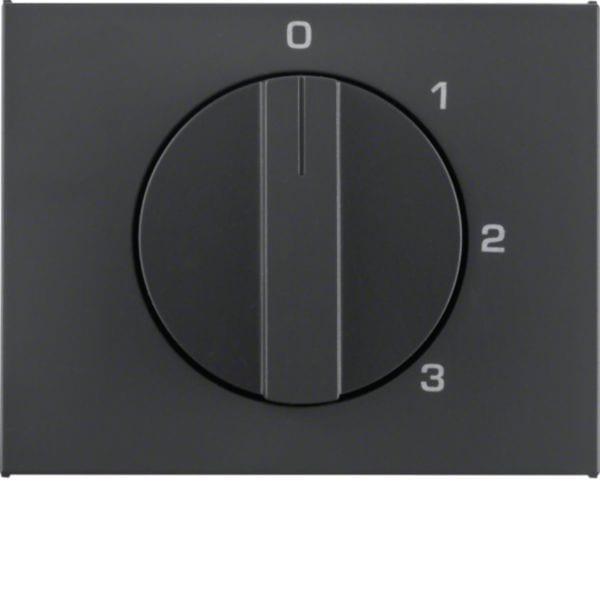 HAGER BOCCHIOTTI - Pezzo c.le con manopola x commutatore a 3 vie, con posizione 0, K.1 antracite