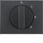 HAGER BOCCHIOTTI - Pezzo c.le con manopola x commutatore a 3 vie, con posizione 0, K.1 antracite