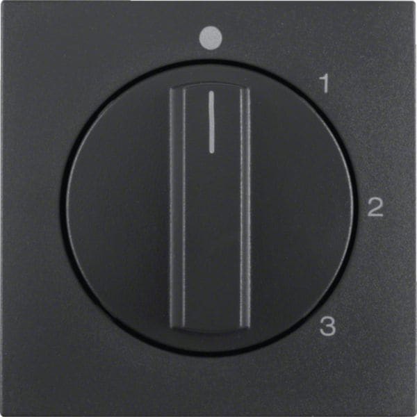 HAGER BOCCHIOTTI - Pezzo c.le con manopola x Commut. a 3 vie, con pos. 0, S.1/B.3/B.7 antrac.
