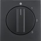 HAGER BOCCHIOTTI - Pezzo c.le con manopola x Commut. a 3 vie, con pos. 0, S.1/B.3/B.7 antrac.