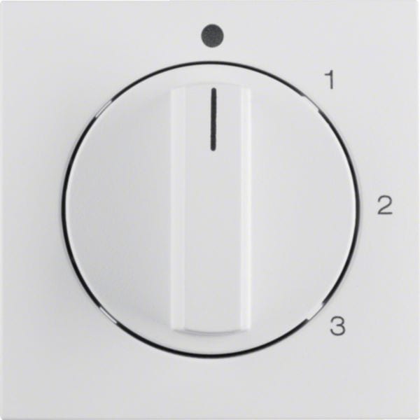 HAGER BOCCHIOTTI - Pezzo c.le con manopola x Commut. a 3 vie con pos. 0 S1/B3/B7 bianco pol. opac