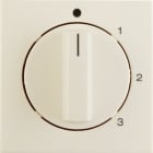 HAGER BOCCHIOTTI - Pezzo c.le con manopola x commutatore a 3 vie, con posizione 0, S.1 bianco Lucid