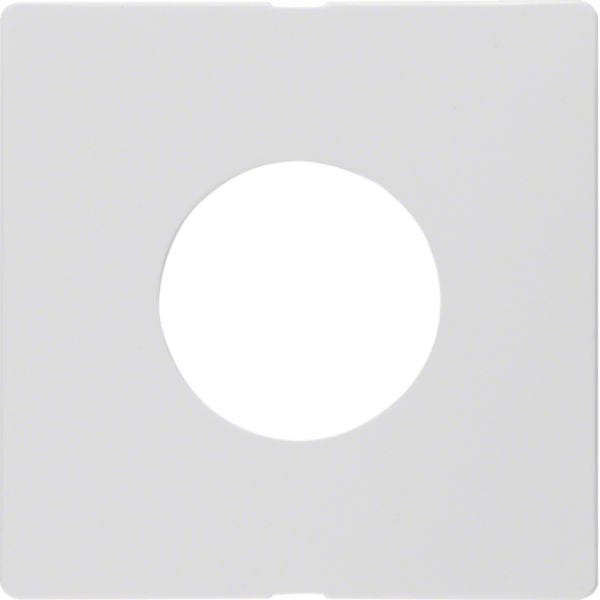 HAGER BOCCHIOTTI - Pezzo centrale x pulsante/spia luminosa E10 Berker Q.1/Q.3 bianco polare velluto