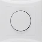 HAGER BOCCHIOTTI - Placca x dimmer a manopola/potenziometro a rotazione Serie S.1 bianc pol. luc.