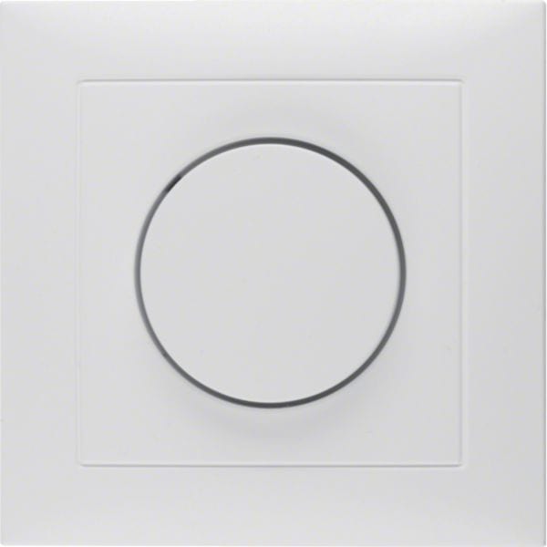 HAGER BOCCHIOTTI - Placca x dimmer a manopola/potenziometro a rotazione Serie S.1 bianc pol. opac