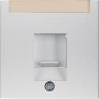 HAGER BOCCHIOTTI - Pezzo c.le con otturatore antipolvere Serie B.7 alu opaco, vern.