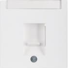 HAGER BOCCHIOTTI - Pezzo c.le con otturatore antipolvere Serie S.1/B.3/B.7 bianco pol. opac