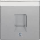 HAGER BOCCHIOTTI - Pezzo c.le con otturatore antipolvere Serie Q.1/Q.3 alu vellut, vern.