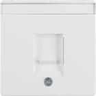 HAGER BOCCHIOTTI - Pezzo c.le con otturatore antipolvere Serie Q.1/Q.3 bianco polare vellut