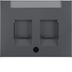 HAGER BOCCHIOTTI - Pezzo c.le con 2 otturatori antipolvere Serie K.1 antrac.opaco, vern.