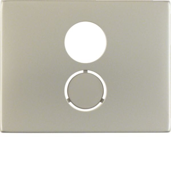 HAGER BOCCHIOTTI - Pezzo centrale x presa x altoparlanti Berker K.5 acciaio inox, metallo opaco