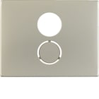 HAGER BOCCHIOTTI - Pezzo centrale x presa x altoparlanti Berker K.5 acciaio inox, metallo opaco
