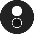 HAGER BOCCHIOTTI - Pezzo centrale per presa per altoparlanti Berker R.1/R.3 nero lucido