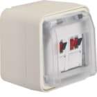 HAGER BOCCHIOTTI - Scatola x colleg. altoparl. stereo + coperch a parete Serie W.1 bianco pol. opac