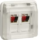 HAGER BOCCHIOTTI - Inserto x colleg. altop. stereo + coperch par./inc. Serie W.1 bianco pol. opac