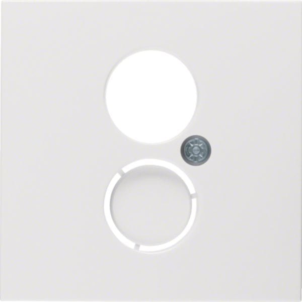 HAGER BOCCHIOTTI - Pezzo centrale x presa x altoparlanti Berker S.1/B.3/B.7 bianco polare lucido