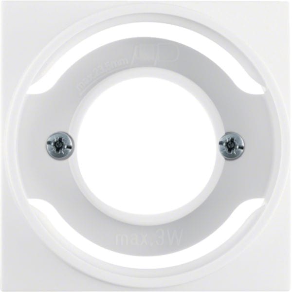 HAGER BOCCHIOTTI - Pezzo centrale per spia luminosa E14 Berker S.1 bianco lucido