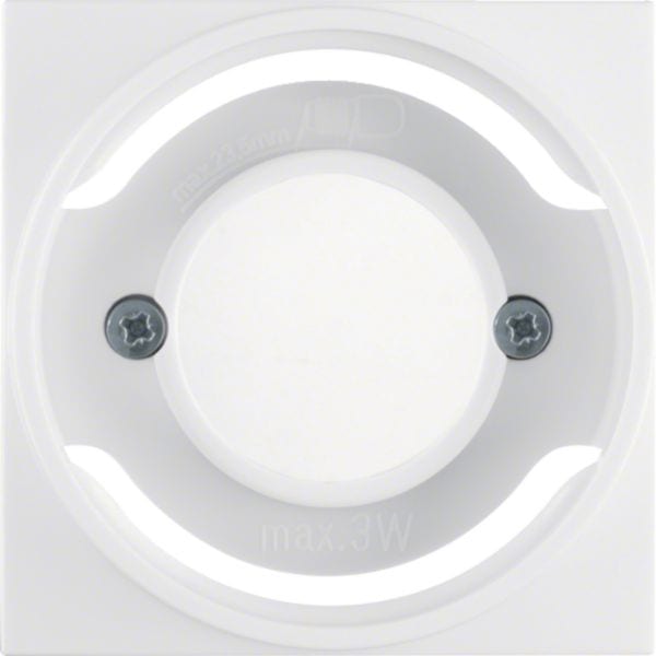 HAGER BOCCHIOTTI - Pezzo centrale per spia luminosa E14 Berker S.1/B.3/B.7 bianco polare lucido