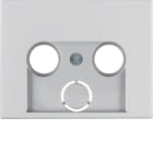 HAGER BOCCHIOTTI - Pezzo centrale per presa TV doppia/tripla Berker K.5 alu, alluminio anodizzato