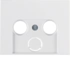 HAGER BOCCHIOTTI - Pezzo centrale per presa TV doppia/tripla Berker K.1 bianco polare lucido