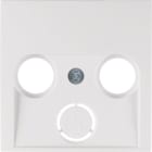 HAGER BOCCHIOTTI - Pezzo centrale x presa TV doppia/tripla Berker S.1/B.3/B.7 bianco polare opaco